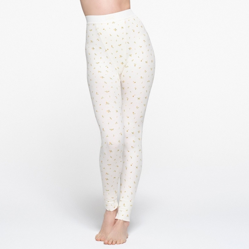 Skims Marigold Cotton Rib Leggings Original Packaging - sold out online